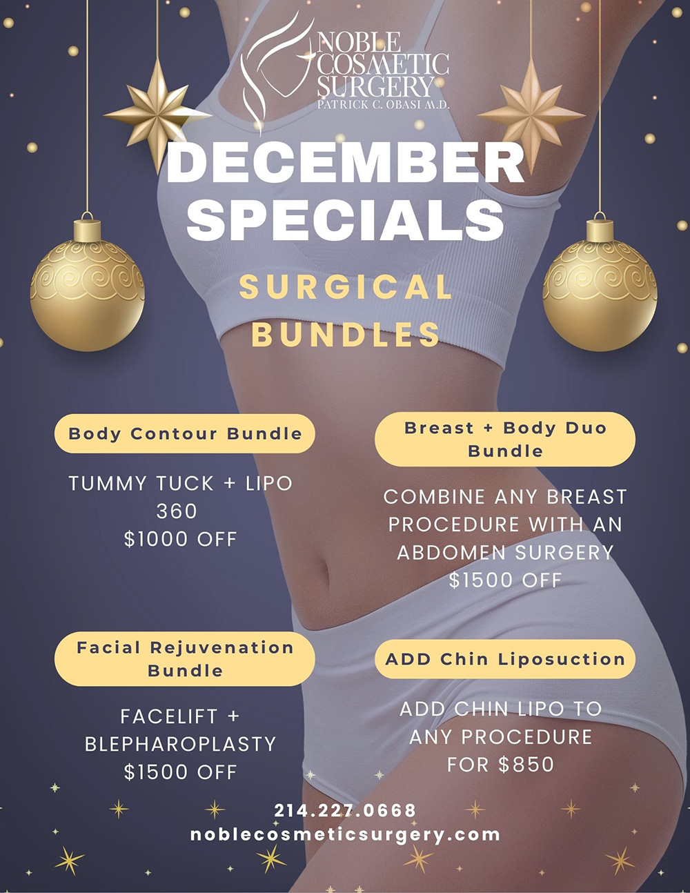 December Monthly Specials
